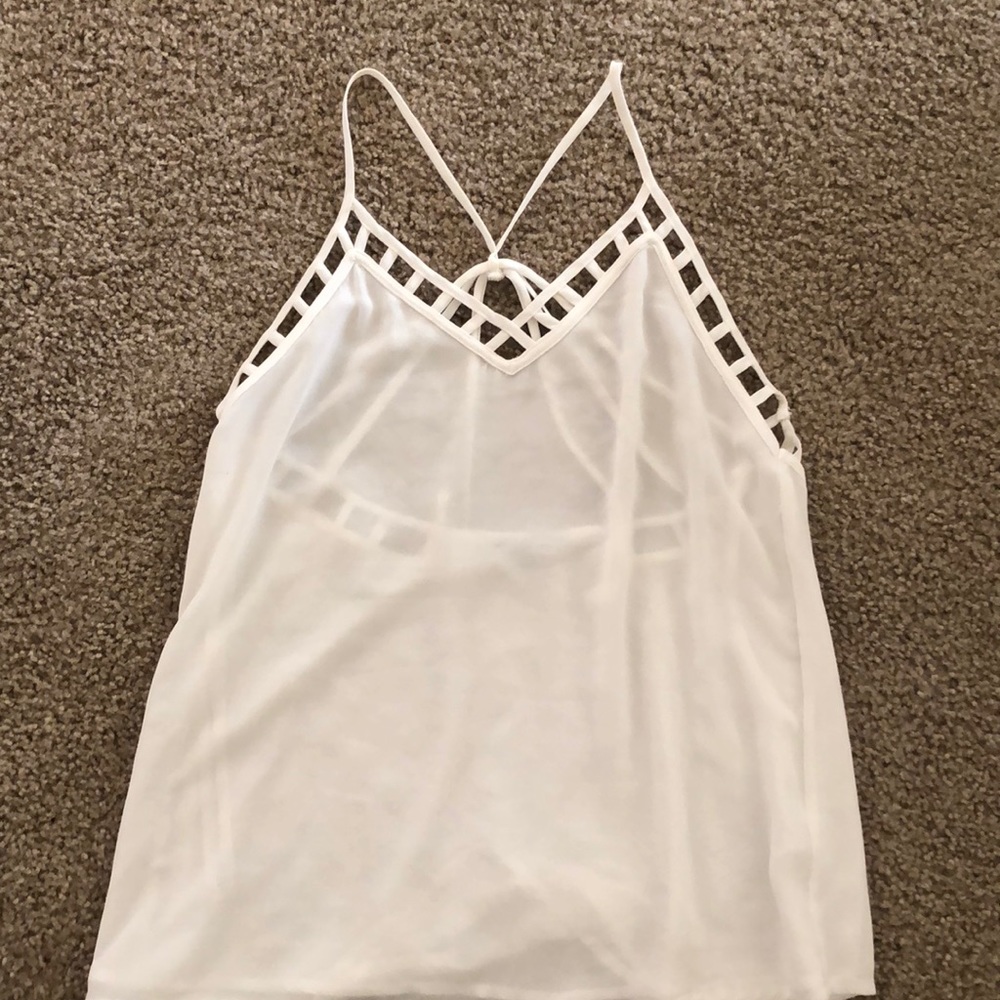 White Razorback tank